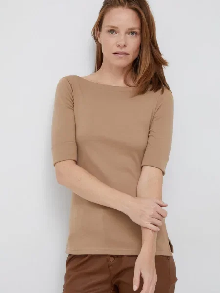 Lauren Ralph Lauren Tricou JUDY maro cămilă bej