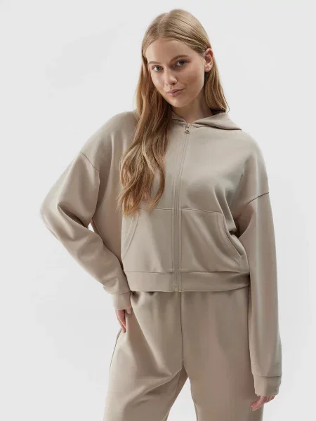 Bluza z kapturem 4f z kapturem brązowa