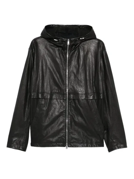 Geanta de piele Tagliatore cu glugă negru