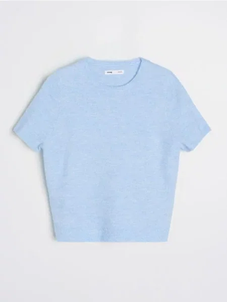 Светрова блузка з домішкою вовни блакитний