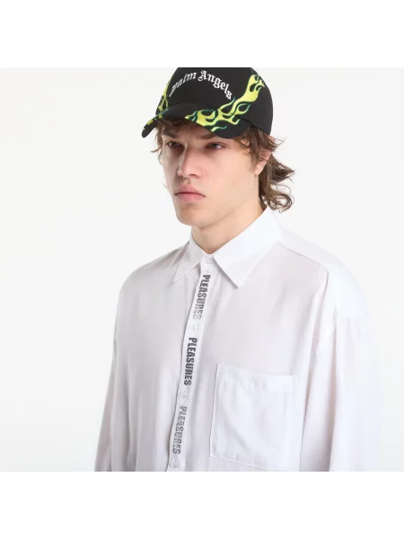 Cămașă PLEASURES Impact Button Up White L alb