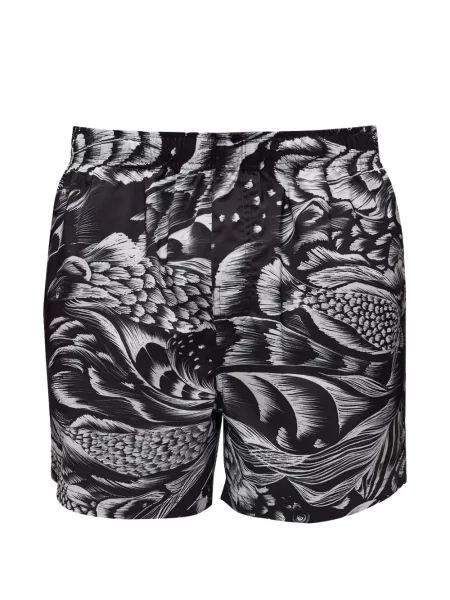 Pantaloni scurți Osklen cu model floral cu imagine cu cordon negru
