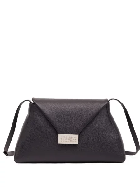 Geanta de piele Mm6 Maison Margiela din piele negru