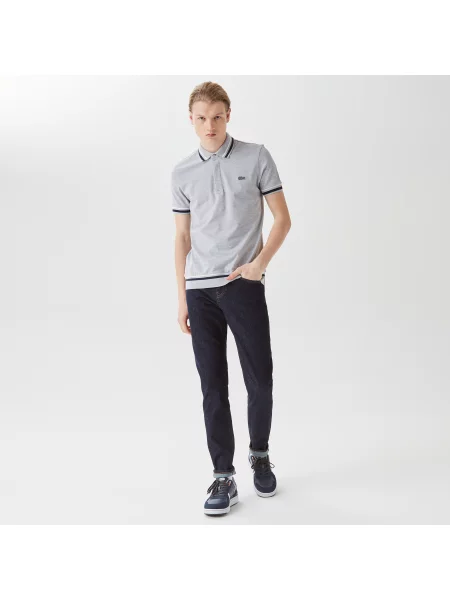Lacoste Koszulka Polo W Paski Slim Fit szara
