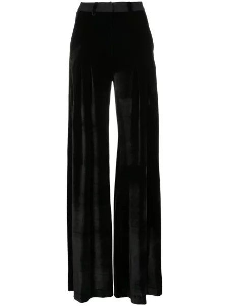 Aksamitne szerokie spodnie Lethicia Bronstein czarne