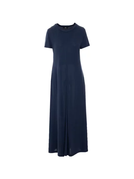 Rochie maxi Eleh cu decolteu rotund scurtă de costum albastru