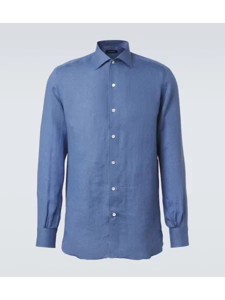 Cămașă Thom Sweeney de in albastru
