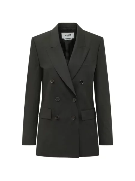 Sacou Msgm cu două rânduri de nasturi negru