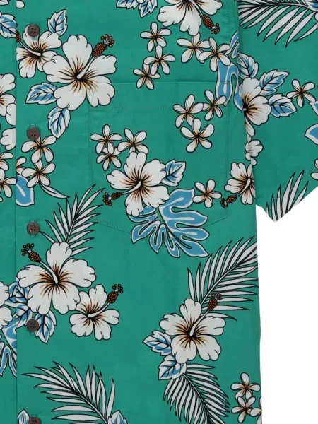 Къс риза Fortela с принт в тропически десен зелено