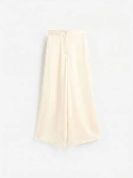 Reserved Pantaloni cu croi larg din galben-deschis galben