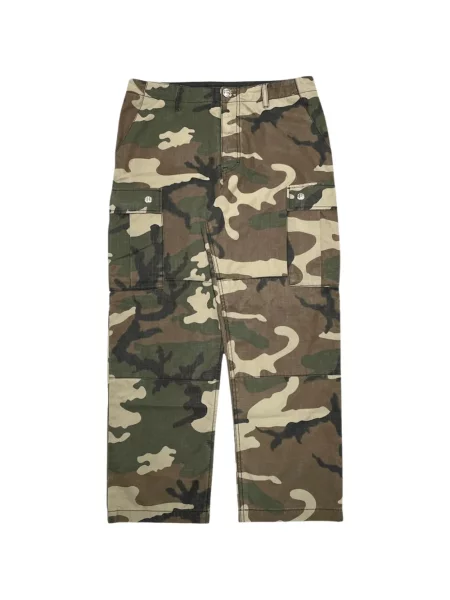 Kožne cargo hlače Chrome Hearts s uzorkom srca zelena