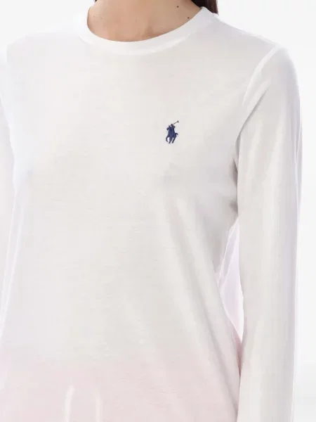 Tricou Polo Ralph Lauren lung cu decolteu în V albastru