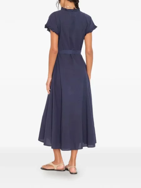 Rochie midi Xirena cu volane albastru