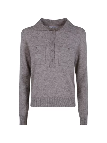 Lung tricou polo Jcsophie maro