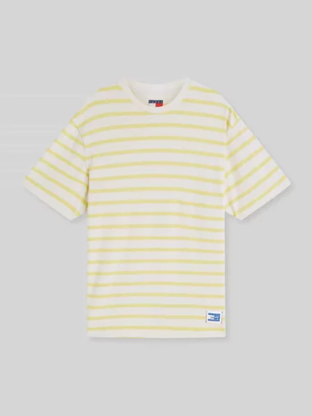 T-shirt o kroju relaxed fit z czystej bawełny Tommy Jeans żółta