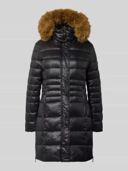 Płaszcz pikowany z zapinanymi na błyskawiczny model „DALIA” Frieda & Freddies czarny