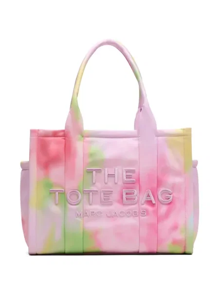 Geantă shopper Marc Jacobs cu model floral cu imagine roz
