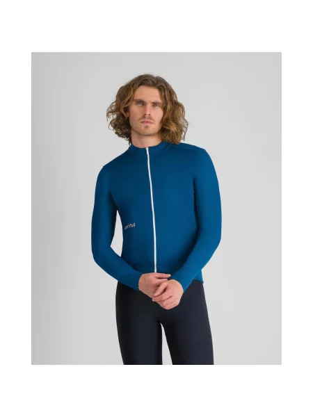 Koszulka rowerowa Sportful Classic Thermal długi rękaw S niebieski