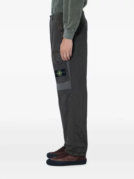 Pantaloni cargo Stone Island cu strasuri verde