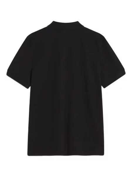Polo Maison Kitsune cu broderie negru