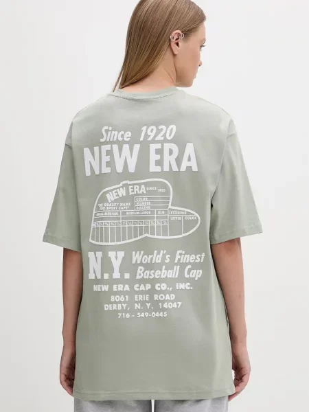 New Era t-shirt damski GRAPHIC BP OS zielona