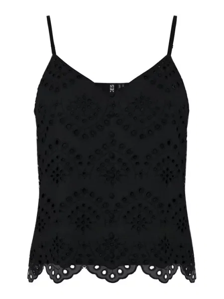Pieces Marškinėliai Vilde Regular Fit juoda