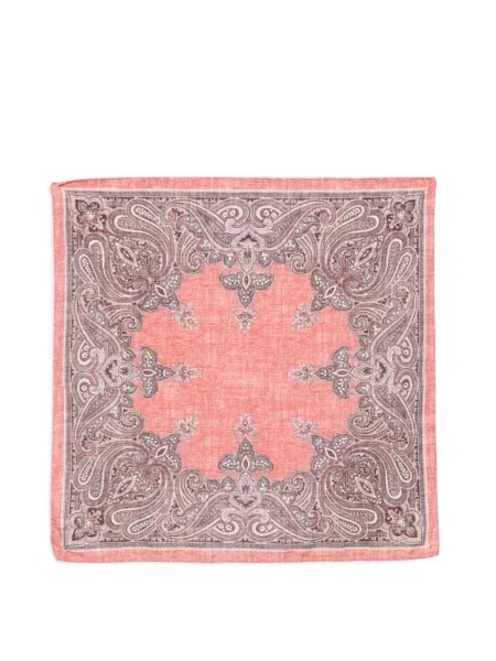 Fular Dell'oglio cu imagine cu model paisley roz