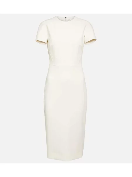 Rochie midi Victoria Beckham până la genunchi de costum alb