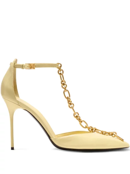 Pantofi cu toc Balmain galben