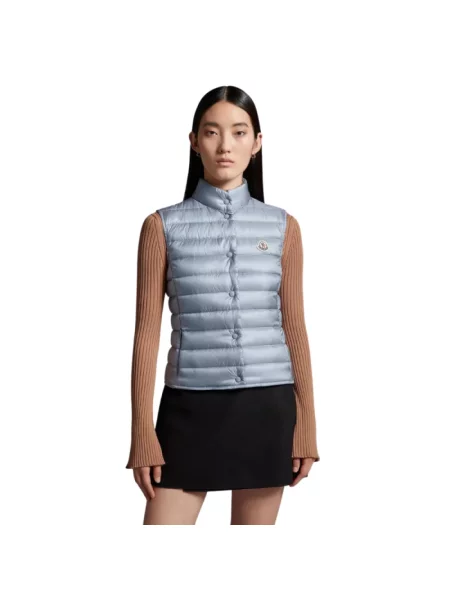 Kamizelka puchowa Moncler niebieska