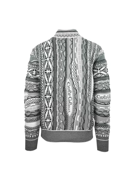 Dzianinowy sweter Carlo Colucci szary