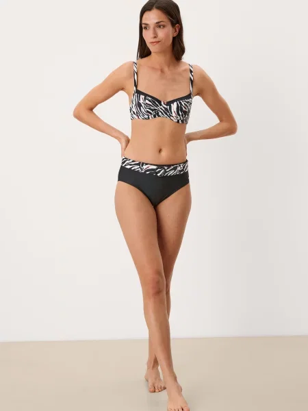 S.Oliver Bikini hlačke melona / črna bela