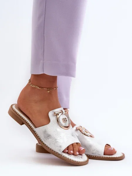 Домашни пантофи S. Barski сребристо