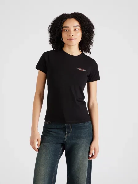 Guess Jeans Majica Slim Fit črna