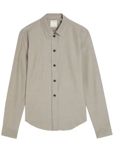 Lung cămașă Calvin Klein Collection melange gri
