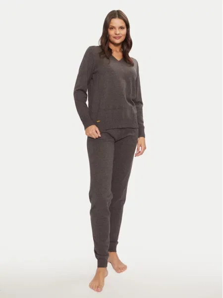 Selmark Pižama Relaxed Fit siva