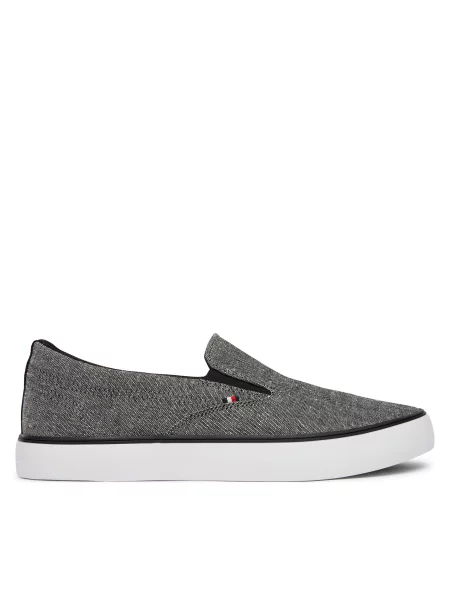 Tommy Hilfiger Tenis superge Harlem Core Ii Slip On Chambray siva