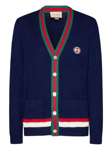 Kardigan Gucci w paski niebieski