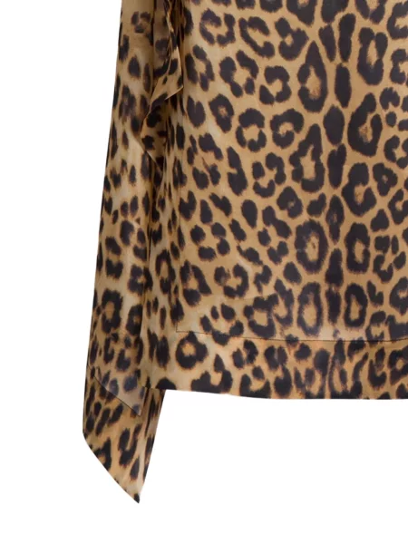 Leopárdmintás midi szoknya Alberta Ferretti nyomtatás barna