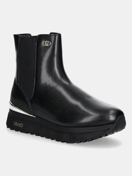 Кожени боти челси Liu Jo LIU JO MAXI WONDER 95 с платформа черно