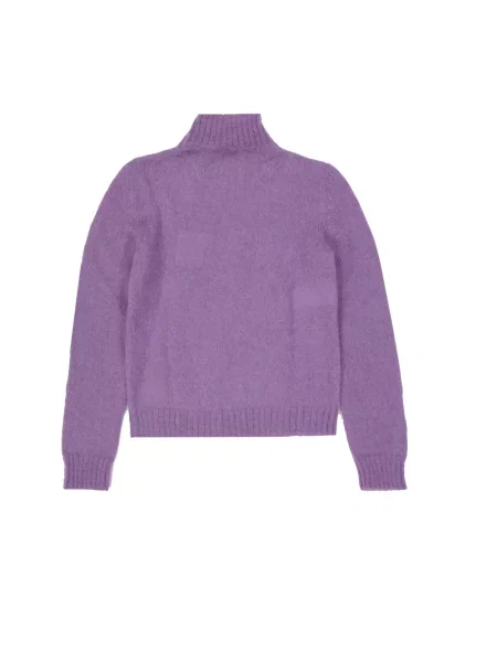 Moherowy sweter Alberta Ferretti fioletowy