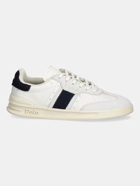 Usnjene superge Polo Ralph Lauren Heritage Aera bela