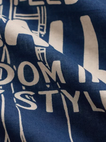 Raštuotas šalikas Ralph Lauren Rrl mėlyna