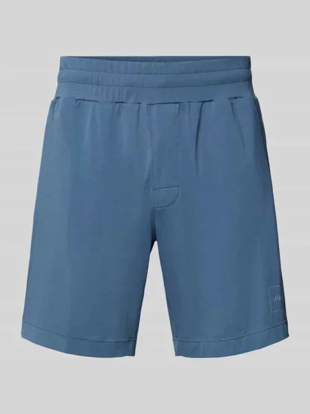 Szorty o kroju regular fit z mieszanki bawełny model ‘LAZE’ Hugo niebieskie