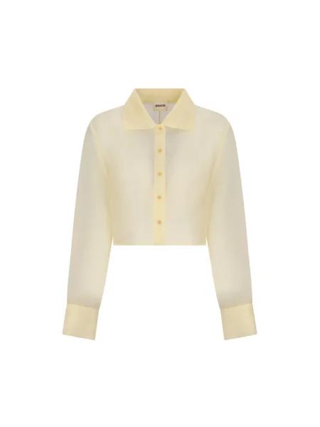 Koszula Khaite z organzy żółta