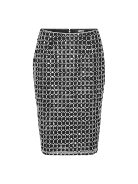 Długa mała spódnica maxi Rotate Birger Christensen z koralikami czarna