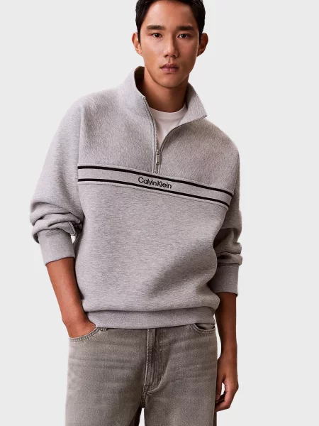 Смугаста спортивна кофта Calvin Klein Jeans сіра