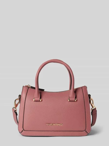 Torebka skórzana Valentino Bags skórzana różowa