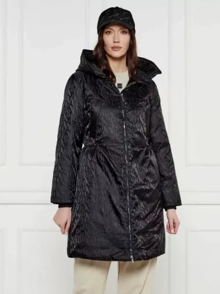 Armani Exchange Cu două fețe palton CABAN negru