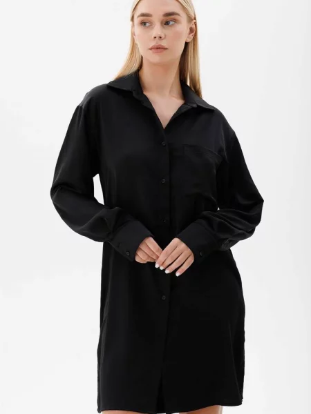 Женский короткий халат чорний